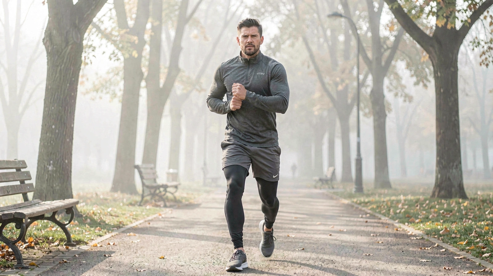 Man doing outdoor workout